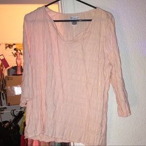 Pale Pink Ladies Tie Blouse